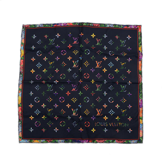 LVガーデン スカーフ シルク ブラック/マルチカラー M77995 スカーフ