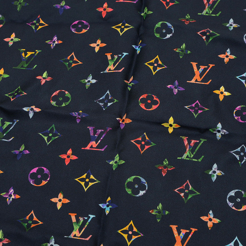 LVガーデン スカーフ シルク ブラック/マルチカラー M77995 スカーフ