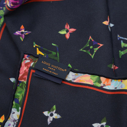 LVガーデン スカーフ シルク ブラック/マルチカラー M77995 スカーフ