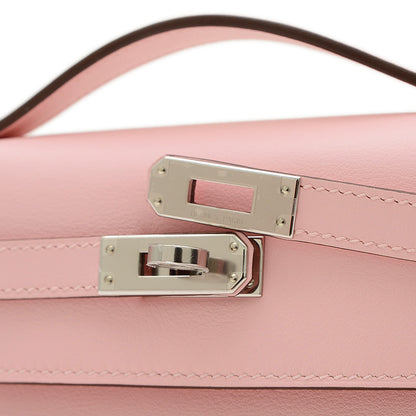 ポシェットケリー スイフト ローズサクラ シルバー金具 Z刻印 ハンドバッグ