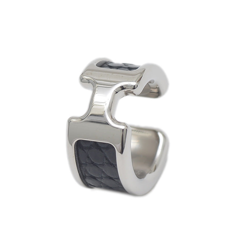 オランプPM イヤーカフ シルバー/ブラック イヤリング