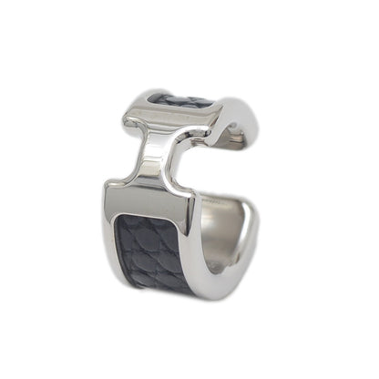 オランプPM イヤーカフ シルバー/ブラック イヤリング